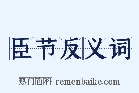 臣节反义词是什么意思的图片